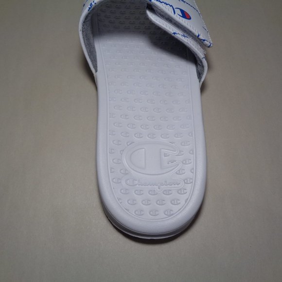 Champion Size 12 M LOGO SLIDE White Sandals New Men\'s Shoes main image 9